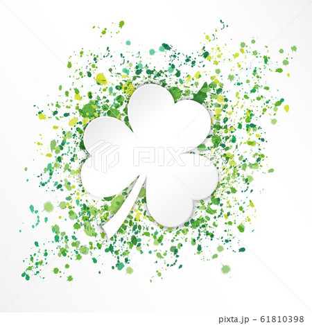 vector illustration of shamrock frame in grunge style 61810398