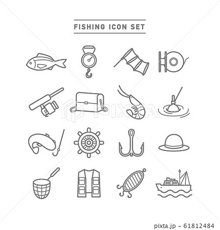 FISHING ICON SET 61812484