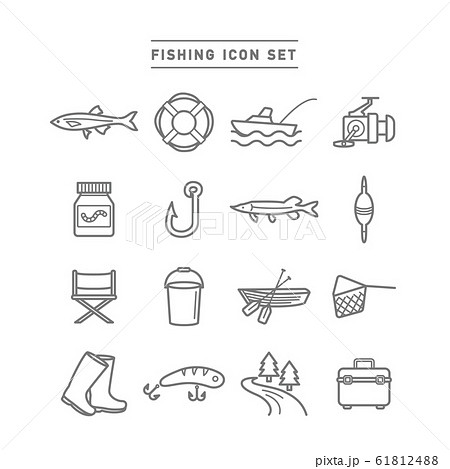 FISHING ICON SET 61812488
