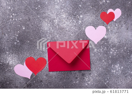 Valentines Day background with envelop 61813771