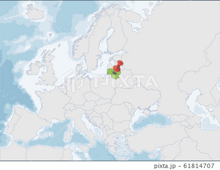 Republic of Lithuania location on Europe map 61814707