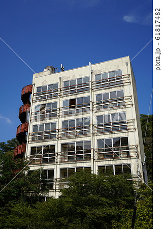 廃墟 ニュー晴翠荘 岐阜県可児郡御嵩町 鬼岩温泉の写真素材