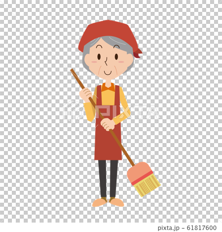 Cleaning General cleaning Women Housewife Housework Cleaning Broom Senior Granny Elderly woman 61817600