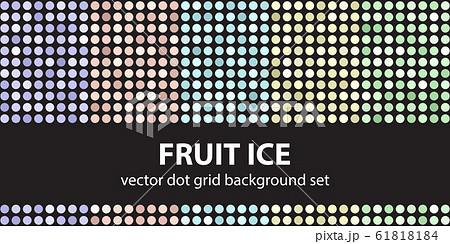 Polka dot pattern set Fruit Ice. Vector seamless 61818184
