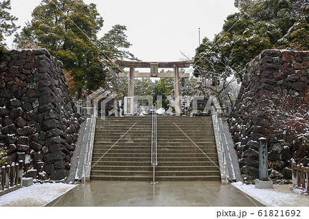 ■ 武田神社 ■ 躑躅ヶ崎館 ■ 積雪 ■ 武田信玄、武田勝頼、武田信虎 ■山梨県 61821692