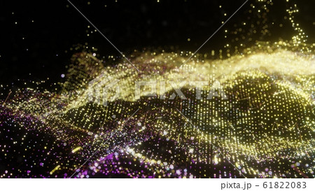 Plexus of abstract yellow dots Plexus of abstract yellow dots 61822083