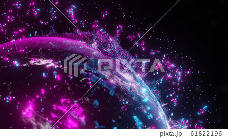 Abstract futuristic planet Earth Abstract futuristic planet Earth 61822196