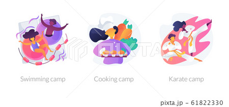 Kids holiday camps vector concept metaphors Kids holiday camps vector concept metaphors 61822330