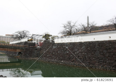 ■ 甲府城 ■ 舞鶴城公園 ■ 積雪 ■ 山梨県 ■ 冬 61823691