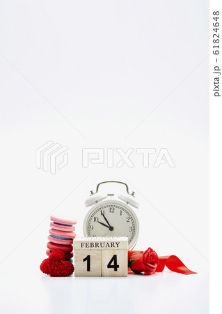 February 14 wooden calendar Valentines day 61824648