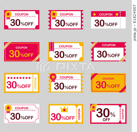 coupon voucher discount ticket vector 61824907