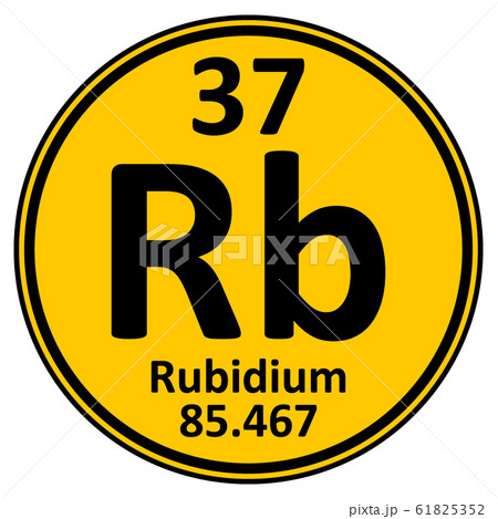 Periodic table element rybidium icon. Periodic table element rybidium icon. 61825352