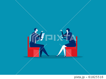 Business people interview and conversation concept vector 61825516