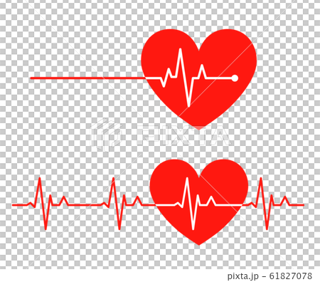 Cardiogram rhythm and heart icon set Cardiogram rhythm and heart icon set 61827078