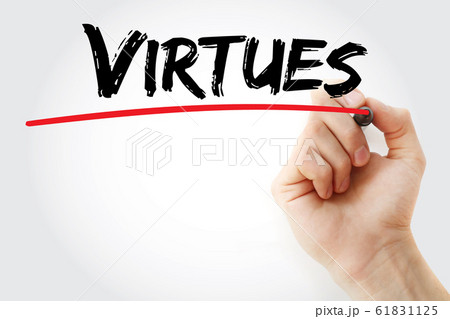 Virtues text with marker 61831125