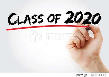 CLASS OF 2020 with marker CLASS OF 2020 with marker 61831143