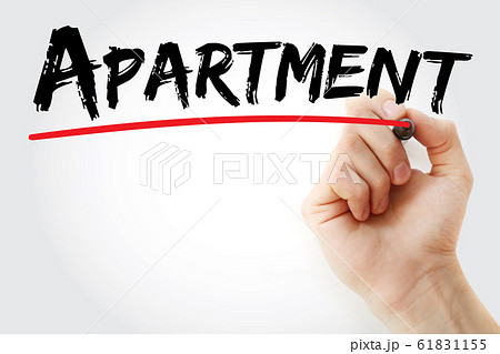 Apartment text with marker Apartment text with marker 61831155