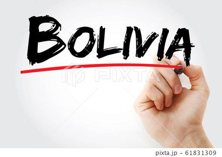 Bolivia text with marker 61831309
