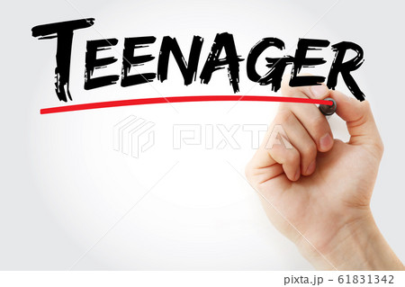 Teenager text with marker Teenager text with marker 61831342