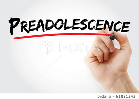 Preadolescence text with marker Preadolescence text with marker 61831343