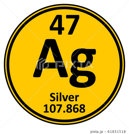Periodic table element silver icon. Periodic table element silver icon. 61831518