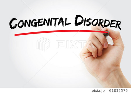 Congenital disorder text with marker Congenital disorder text with marker 61832576