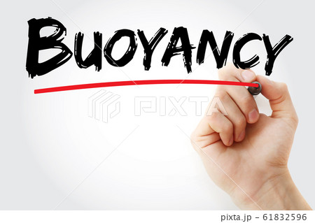 Buoyancy text with marker Buoyancy text with marker 61832596