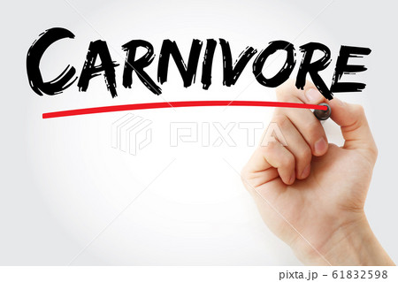 Carnivore text with marker Carnivore text with marker 61832598
