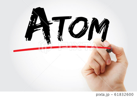 Atom text with marker Atom text with marker 61832600
