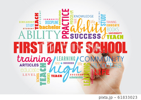 First day of school word cloud collage 61833023