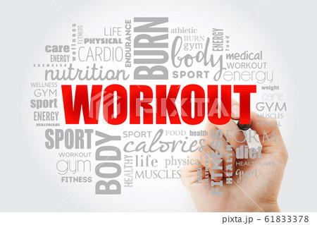 WORKOUT word cloud collage, fitness WORKOUT word cloud collage, fitness 61833378