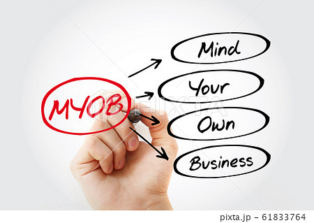 MYOB - Mind Your Own Business, acronym MYOB - Mind Your Own Business, acronym 61833764