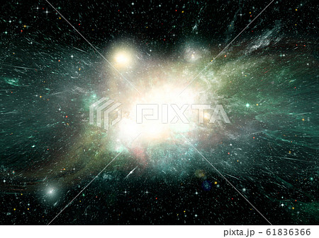 Stars, dust and gas nebula in a far galaxy 61836366