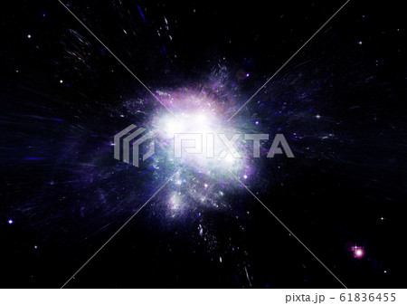 Stars, dust and gas nebula in a far galaxy Stars, dust and gas nebula in a far galaxy 61836455