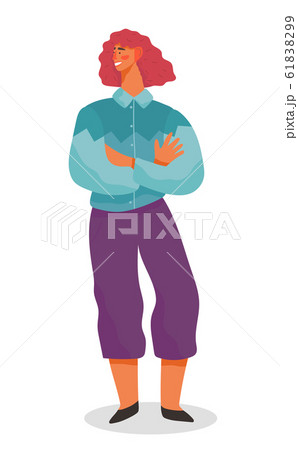 Person Posing Alone for Picture, Man Isolated 61838299