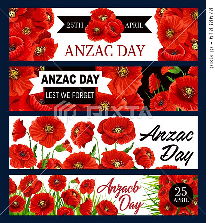 Lest we Forget, Anzac day poppy flowers 61838678