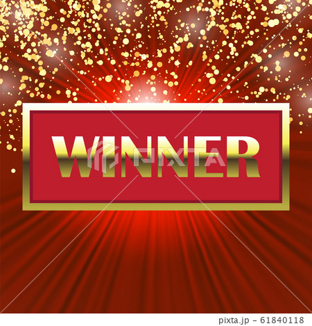 Winner Banner with Gold Letters. Winners Lottery Game Sign. Billboard of Poker, Cards, Roulette. Winner Banner with Gold Letters. Winners Lottery Game Sign. Billboard of Poker, Cards, Roulette. 61840118