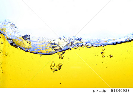 Water splash or water wave with bubbles of air on Water splash or water wave with bubbles of air on 61840983