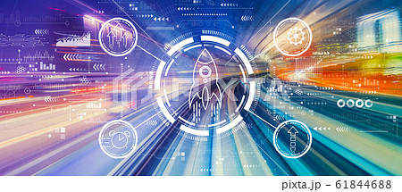 Rapid growth concept with high speed motion blur 61844688