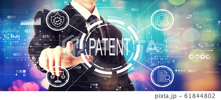 Patent concept with a businessman 61844802