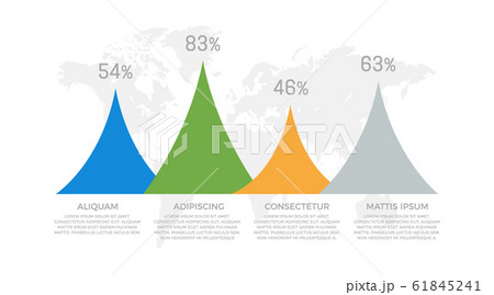 Set of green and blue, orange, gray elements for infographic with world map presentation slides. Set of green and blue, orange, gray elements for infographic with world map presentation slides. 61845241