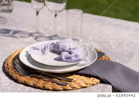 The festive table is served and decorated with The festive table is served and decorated with 61845442