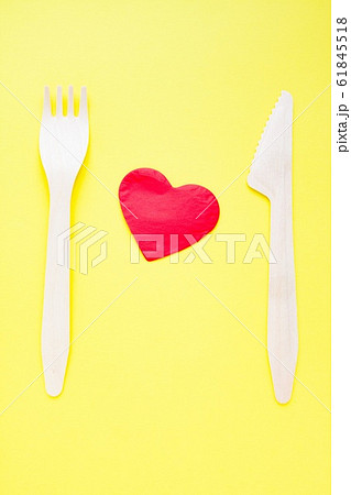 Bamboo biodegradable fork and knife made of 61845518