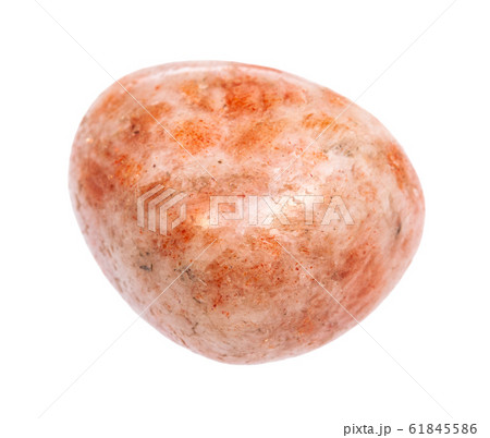 tumbled Sunstone (heliolite) gemstone isolated 61845586