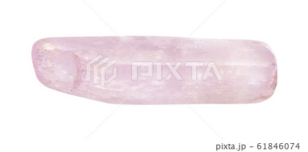 polished Kunzite (Spodumene) gemstone isolated 61846074