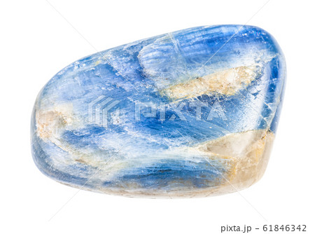 polished Kyanite gem isolated on white polished Kyanite gem isolated on white 61846342