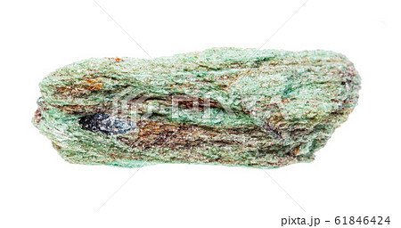 unpolished Paragonite rock isolated on white unpolished Paragonite rock isolated on white 61846424