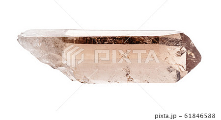 raw crystal of smoky quartz isolated on white 61846588