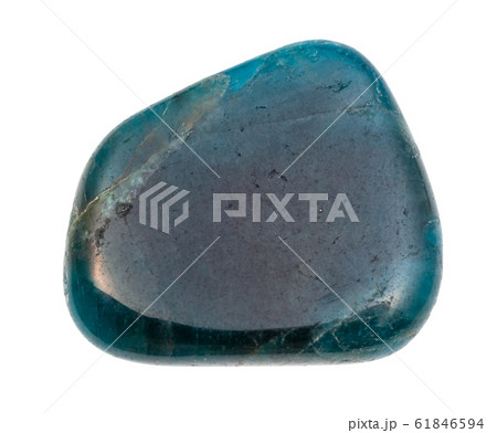 polished blue Apatite gemstone isolated on white 61846594