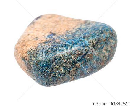 polished Azurite (chessylite) gemstone isolated 61846926